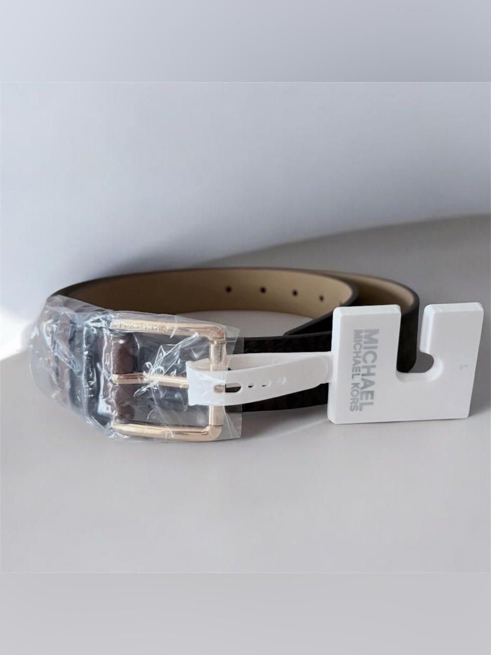 NWT Michael Kors Signature Monogram Belt Brown L